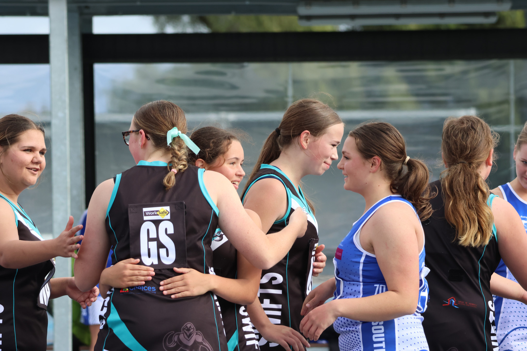 Swifts 17-and-under netballers celebrating first win since 2019. PHOTO: TRISH RALPH