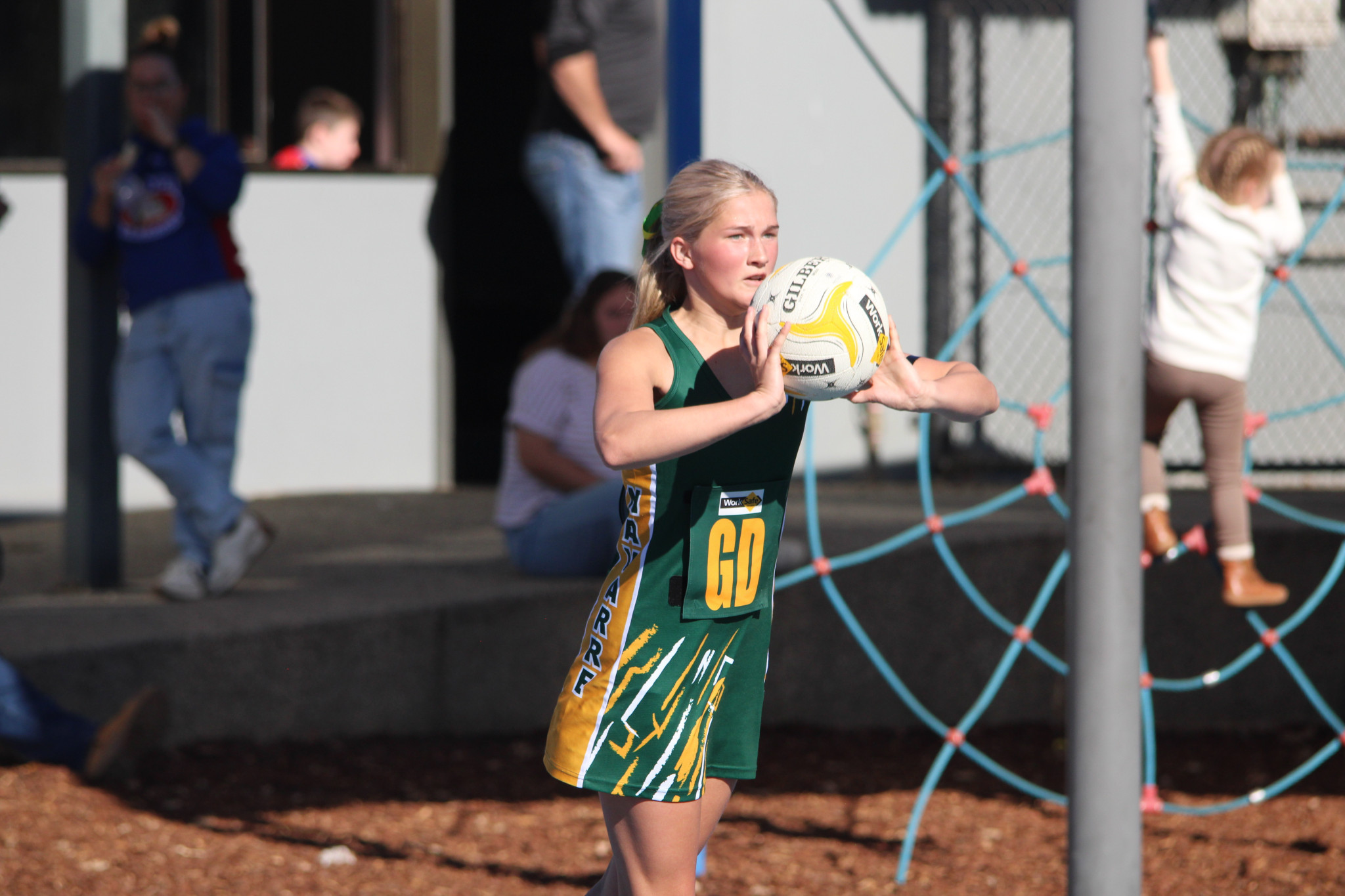 Grasshoppers’ Reanna Stewart prepares to pass. PHOTO: CHRIS GRAETZ