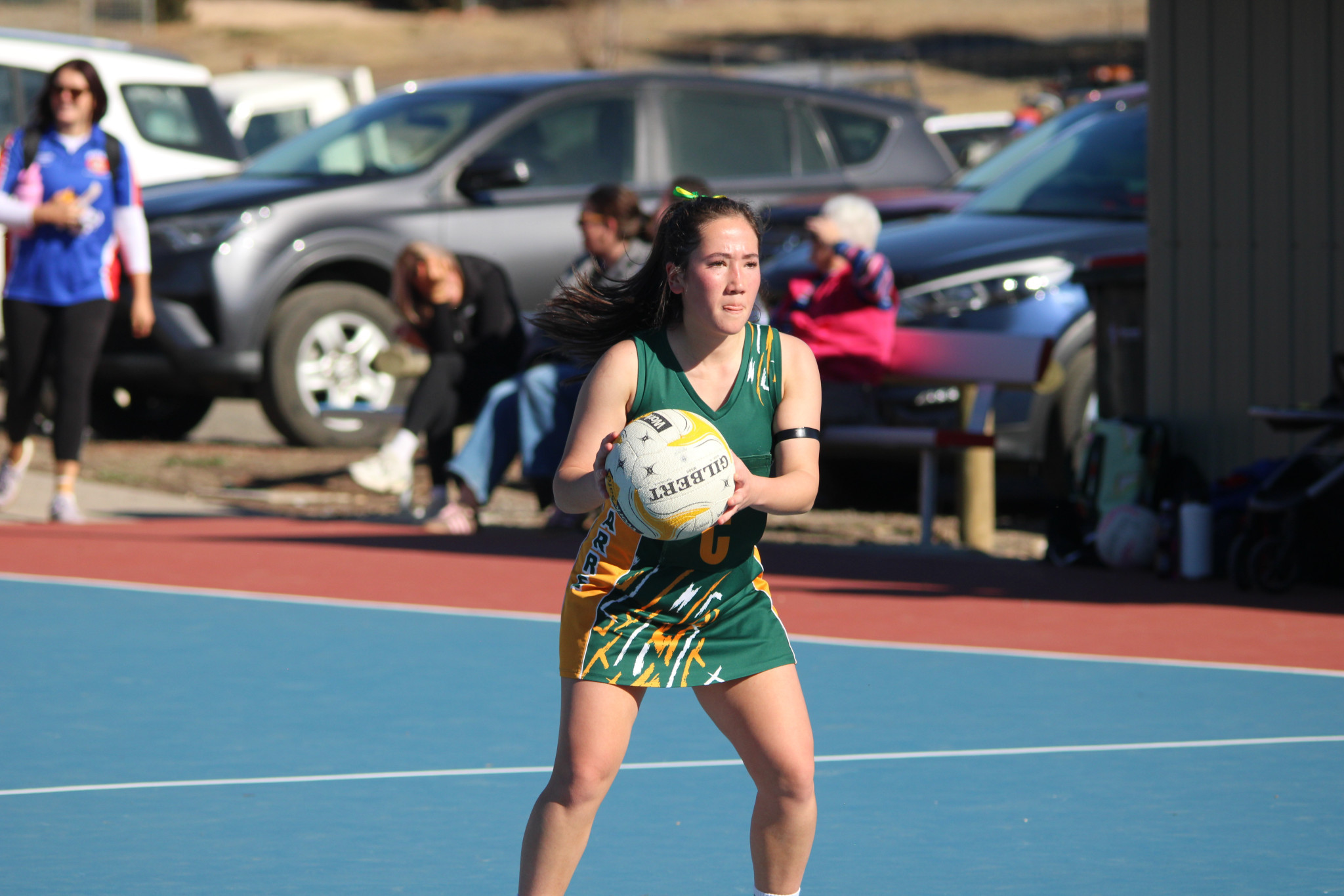 Grasshoppers Saieh Summerfield prepares to pass. PHOTO: CHRIS GRAETZ