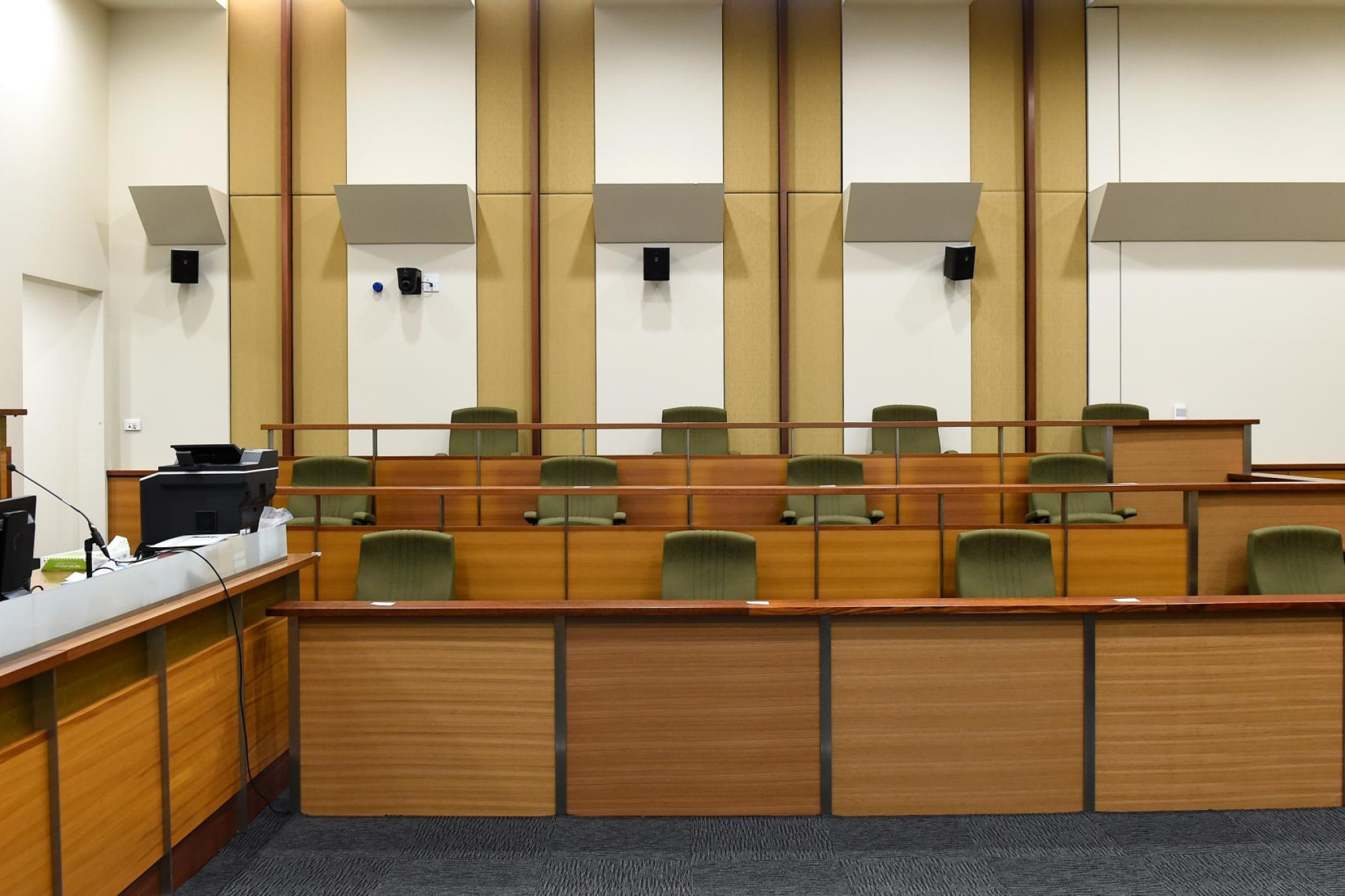 The jury box in the Ballarat County Court. File photo. 