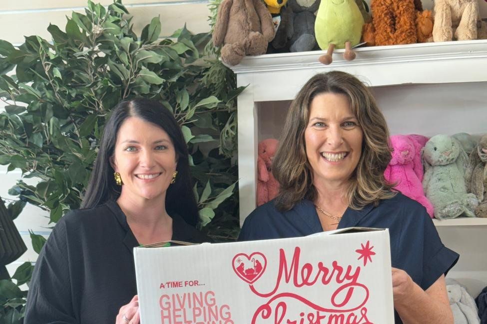 Sarah Hamilton of Zest Living Ararat and Ararat mayor Jo Armstrong are encouraging people to pick up a box and donate to the 2024 Reverse Advent Calendar campaign