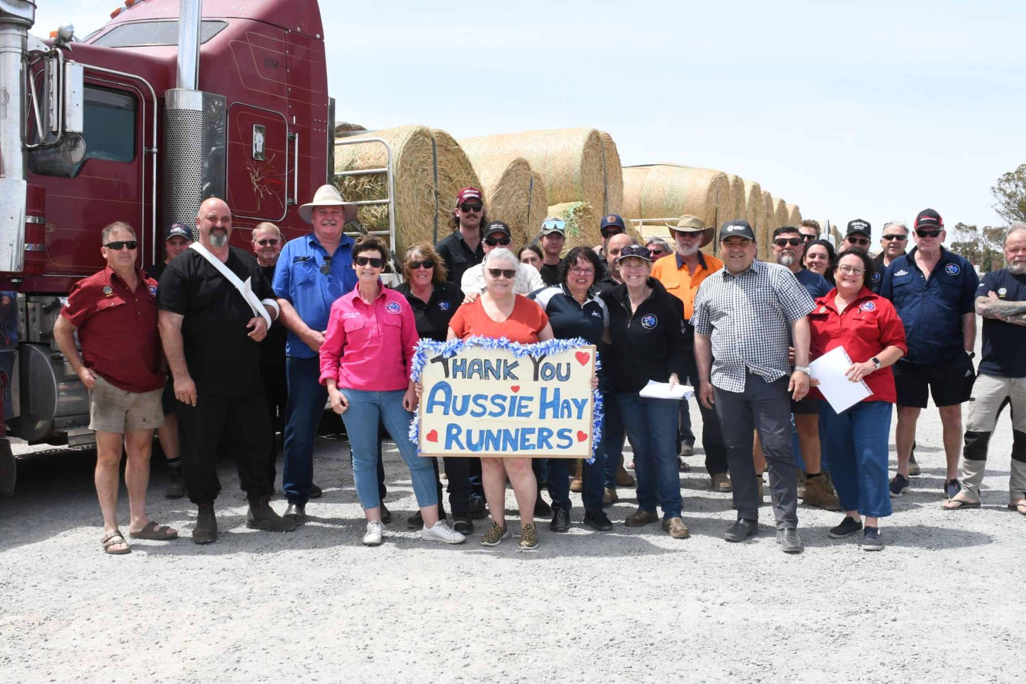 The Aussie Hay Runners convoy left Ararat on November 2 to deliver hay to drought-affected South Australian farmers. Picture by Quinton McCallum