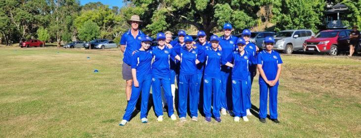 The Grampians Cricket Association’s Western Victoria under-14 Girls Shield squad. Picture supplied