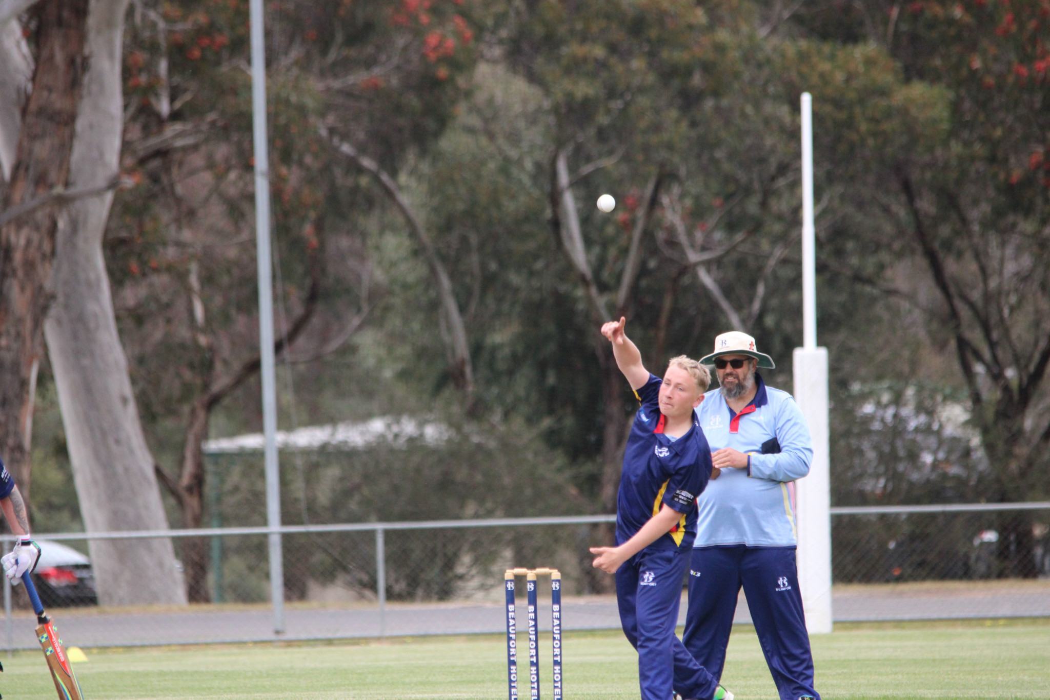 Beaufort Red’s Kody McDonnell finished with figures of 0/8 (3) with one maiden. PHOTO: CHRIS GRAETZ