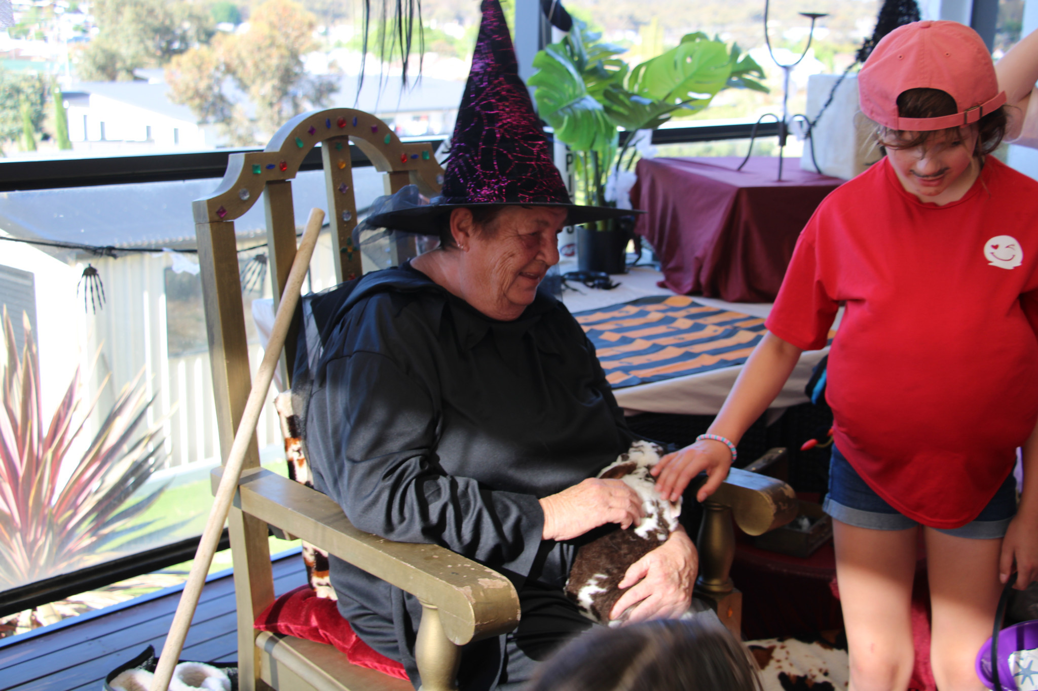Val Russell was the witch of the house at Stawell’s Halloween party.