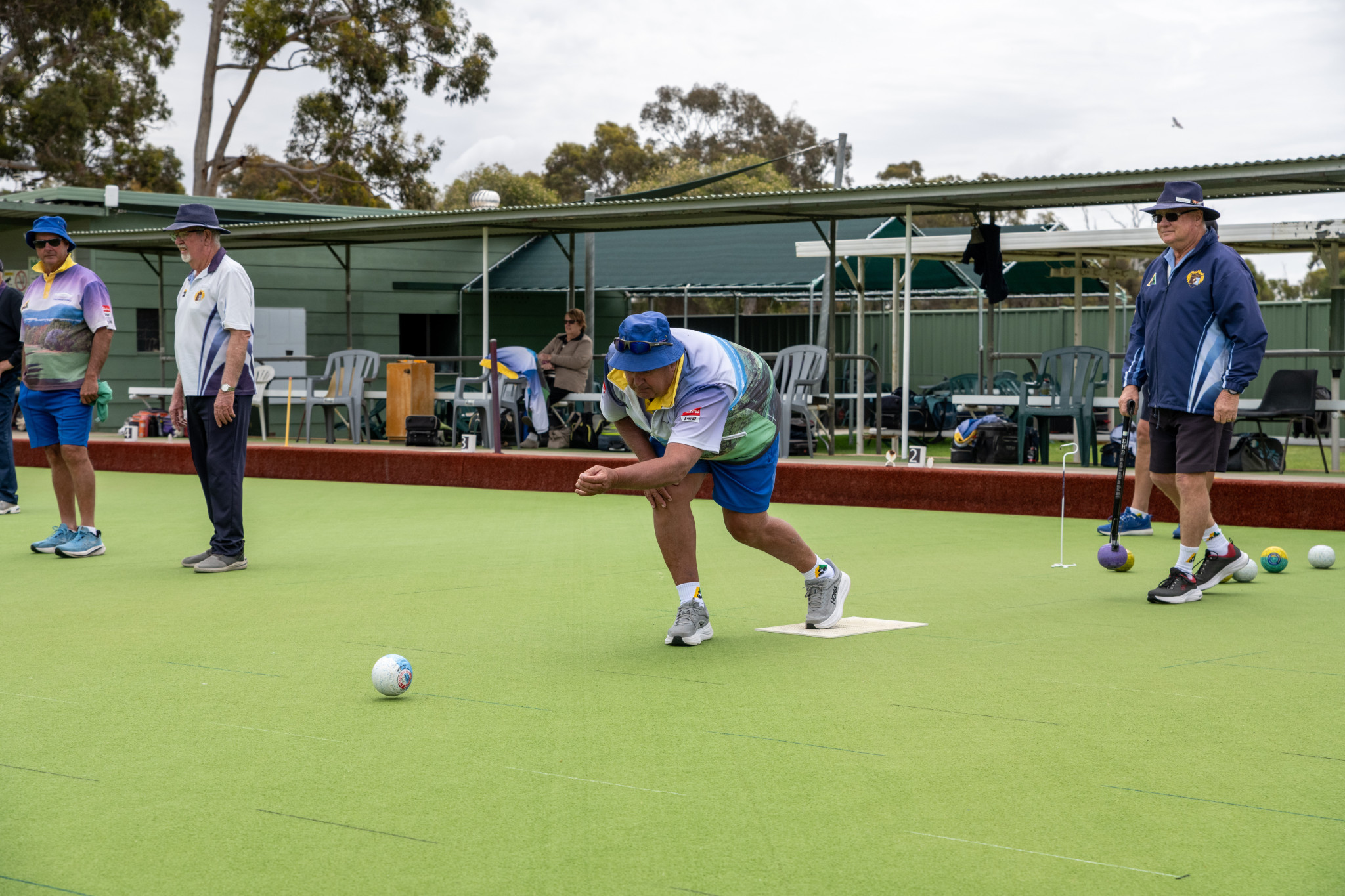 Chalambar Golf's Gary Todd releases his bowl down the green. PHOTO: KARL MEYER