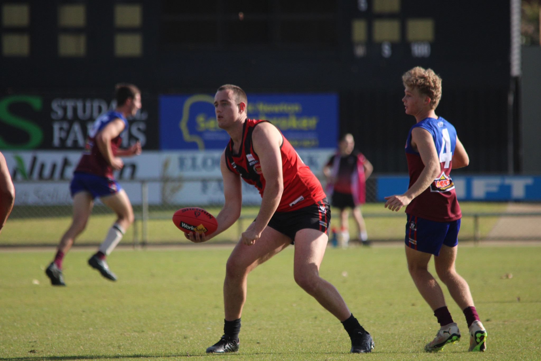 Aiden Graveson has been massive in the ruck for the Warriors in 2025. PHOTO: CHRIS GRAETZ