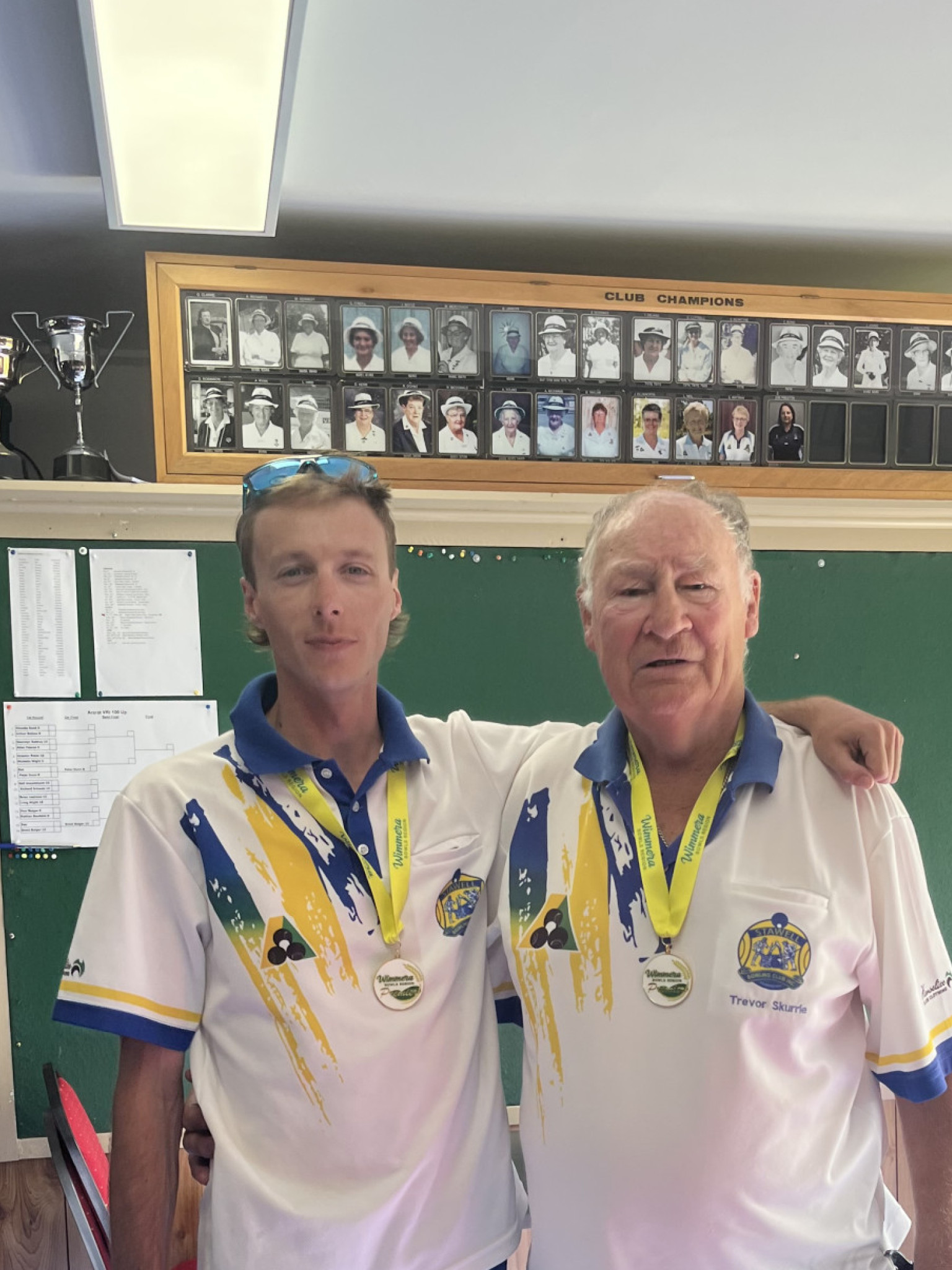 Louis Martin and his step-grandfather Trevor Skurrie.