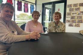 Sandra Skurrie, Sandy Dalziel and Julie Maddocks were among the attendees at the 50th anniversary celebration.