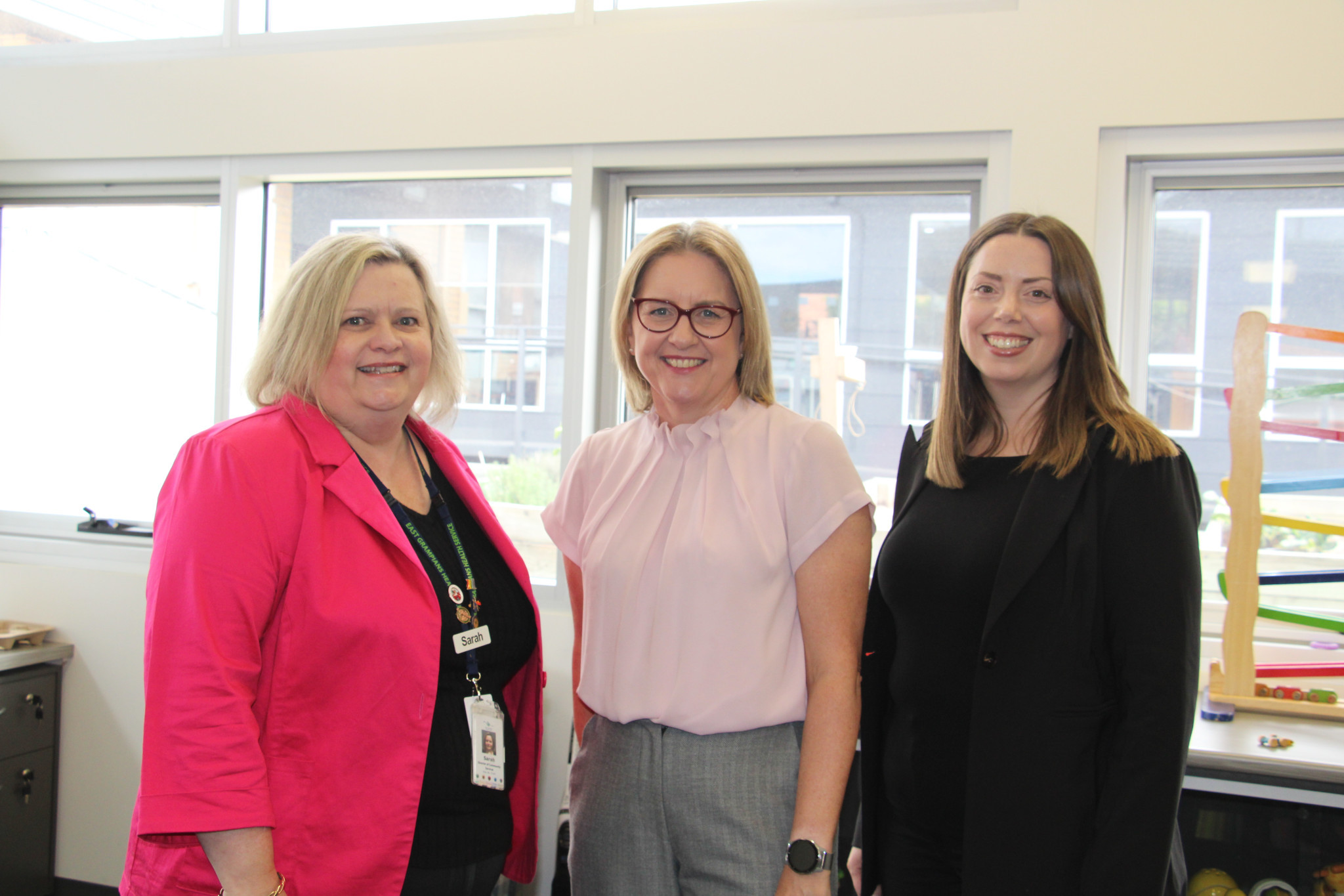 EGHS Director of Community Services Sarah Woodburn joins Premier Jacinta Allan, and MP Martha Haylett for the official opening of the Ararat Women’s Sexual and Reproductive Health Hub.
