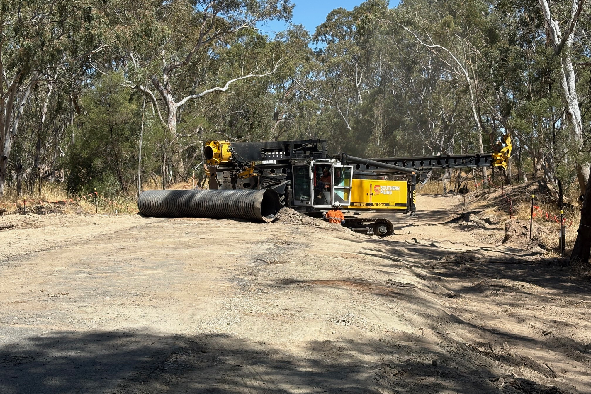 Work on the Buangor-Ben Nevis Road bridge are progressing well with piling works now complete.