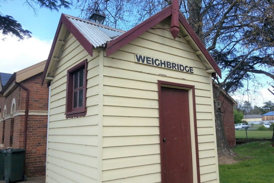 The historic weighbridge before it was moved from beside the old Mechanics Institute.