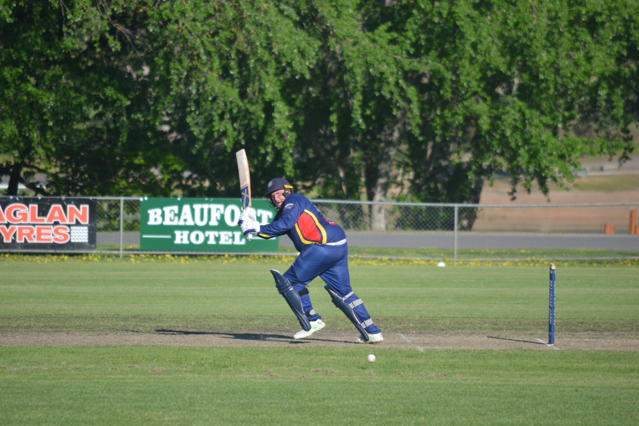 Brandon Walsh looks to take a single.