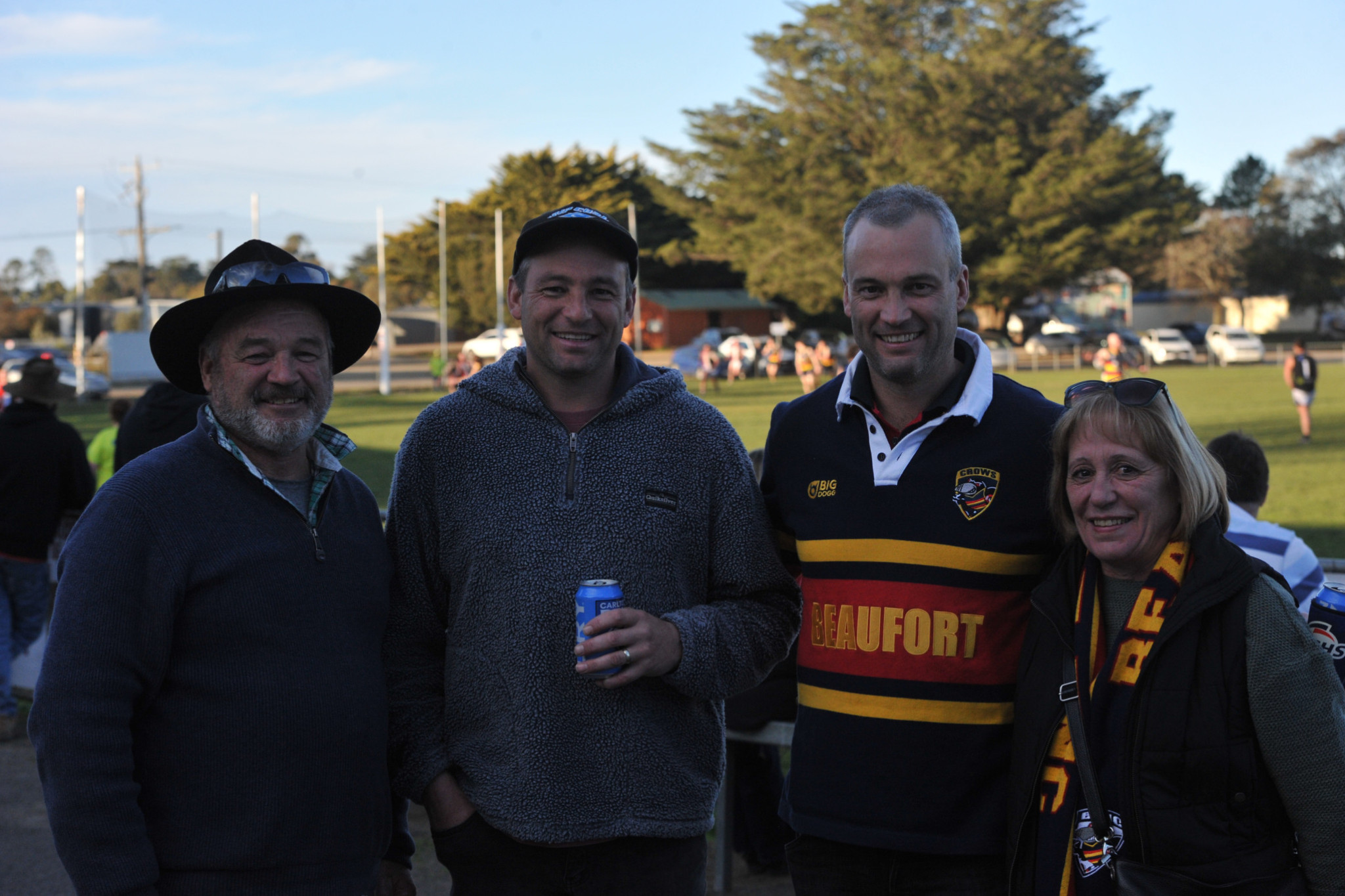 Seean celebrated his 350th senior game with his family L-R: Russell (Dad), Joe (Brother) and right, Mum (Cindy).