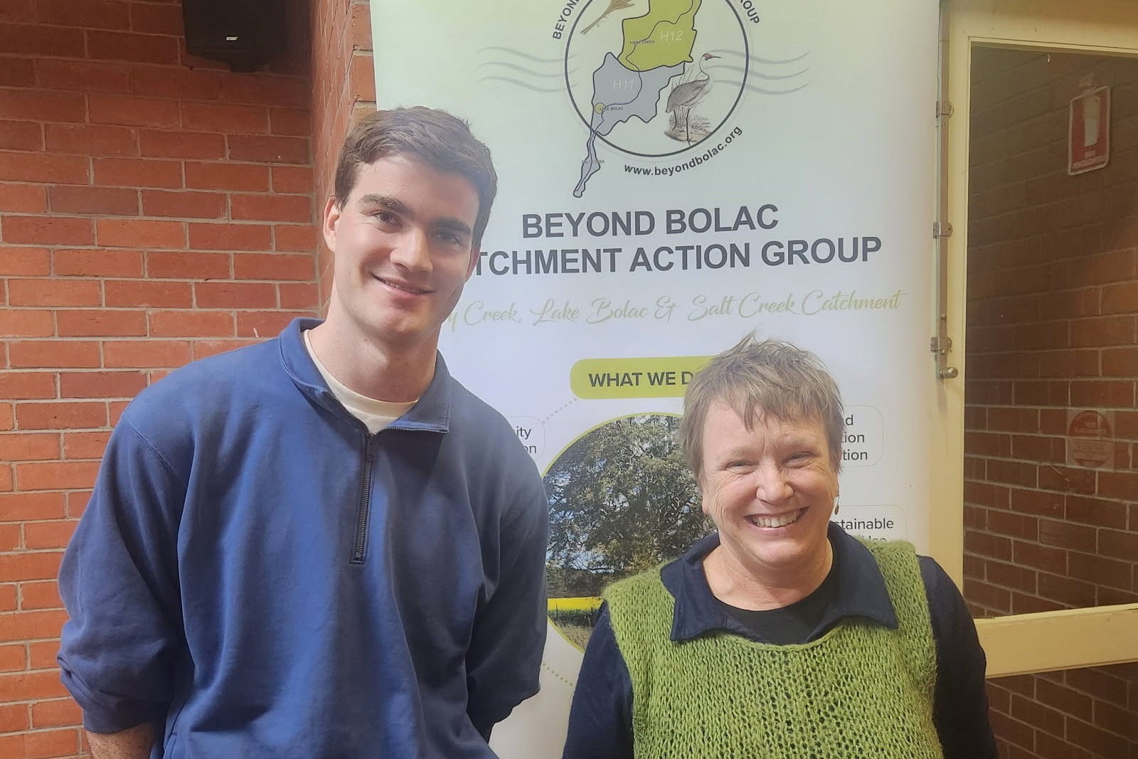 Thomas Hernan, Deakin Uni Honours frog researcher, delivers his findings of 107 local wetlands, along with Dr Jan Barton, Ecologist Glenelg Hopkins CMA.