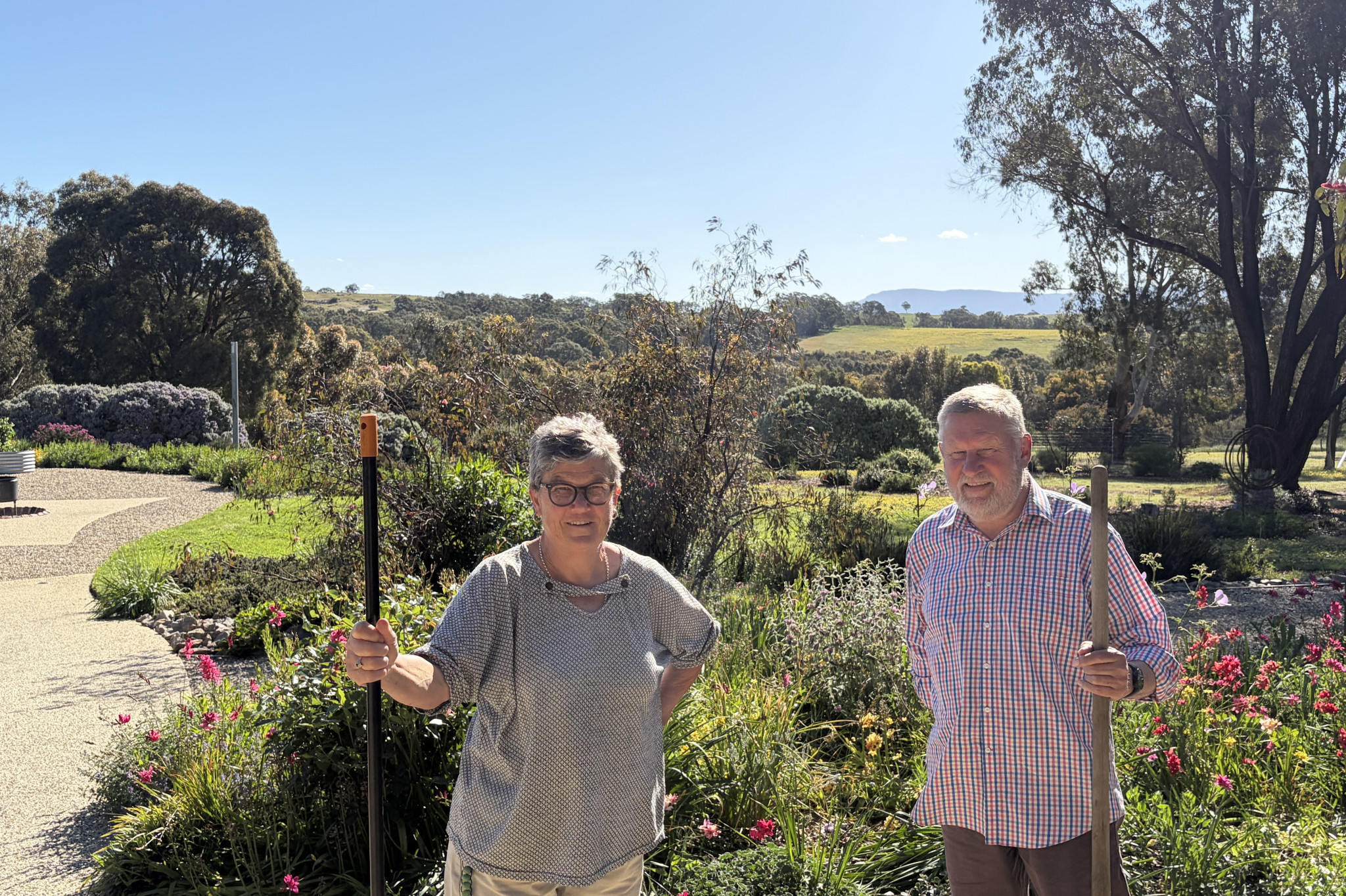 Leesa and Peter Waterman will open their beautiful garden at Rocky Point today. Photo by Craig Wilson.