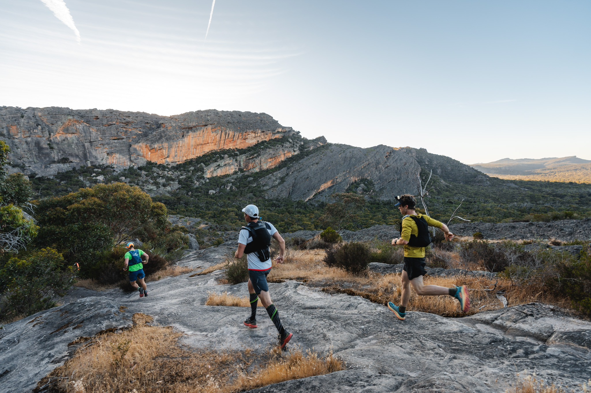 GPT100 A - GPT100 runners approaching the Taipan Wall and commencing an adventure like no other. Photo: Kate Proctor/Earthy Media
