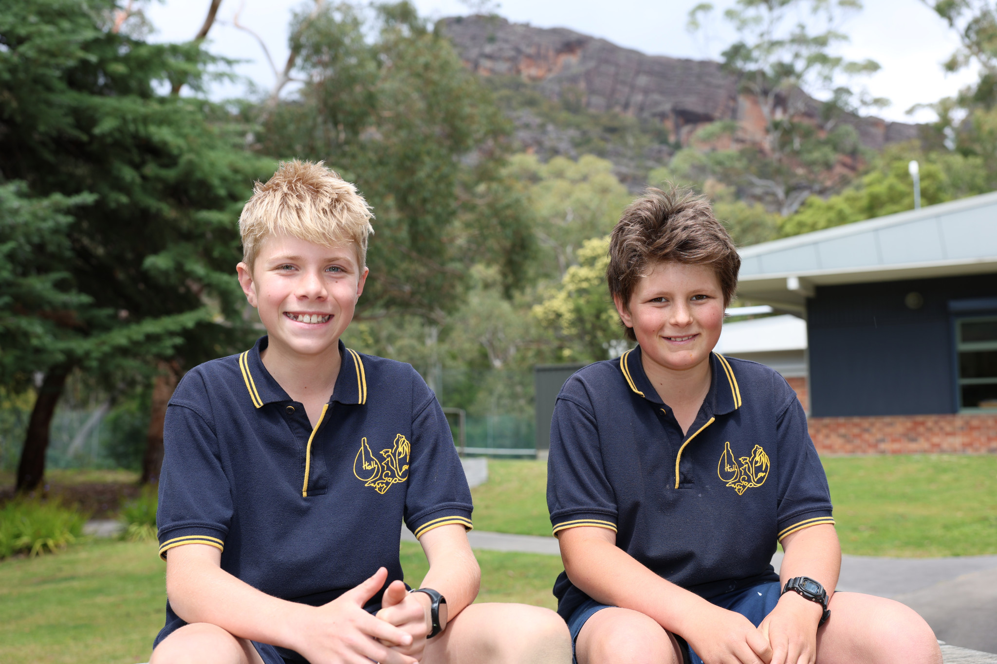 Two of Halls Gap Primary School's four graduating grade six students, Josh (left) and Tom, are looking forward to the school's end-of-year concert on December 11.