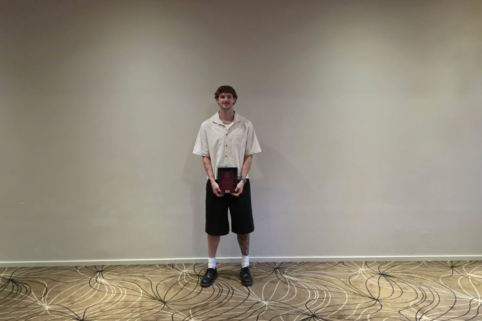 Zac Dunmore with his Redbacks MVP