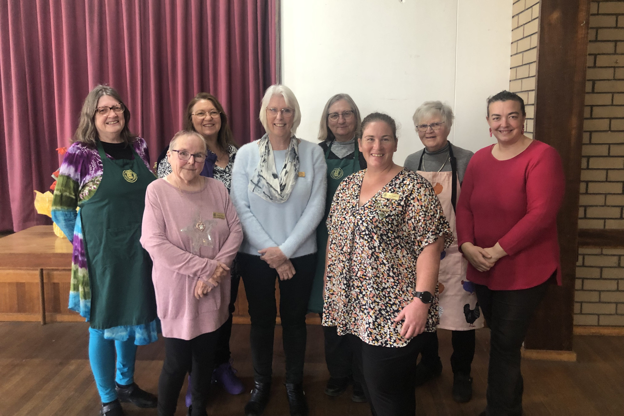 Marnoo CWA members who organised the luncheon. Back L-R: Lisa Scragg, Lois Johnson, Marg Shaughnessy, Kerrie Hodder, Janice Hendy, Hannah Argall. Front: Suzanne Byers and Jessica Hodder.
