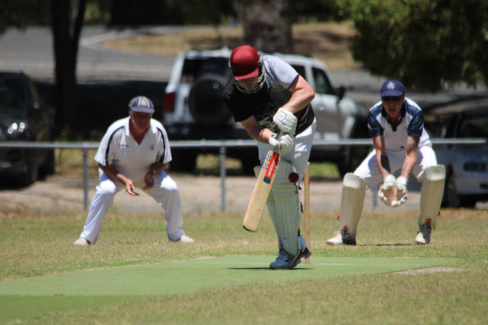 Kookaburras' Luke Stevens retired not out on 52, top scoring for his team.