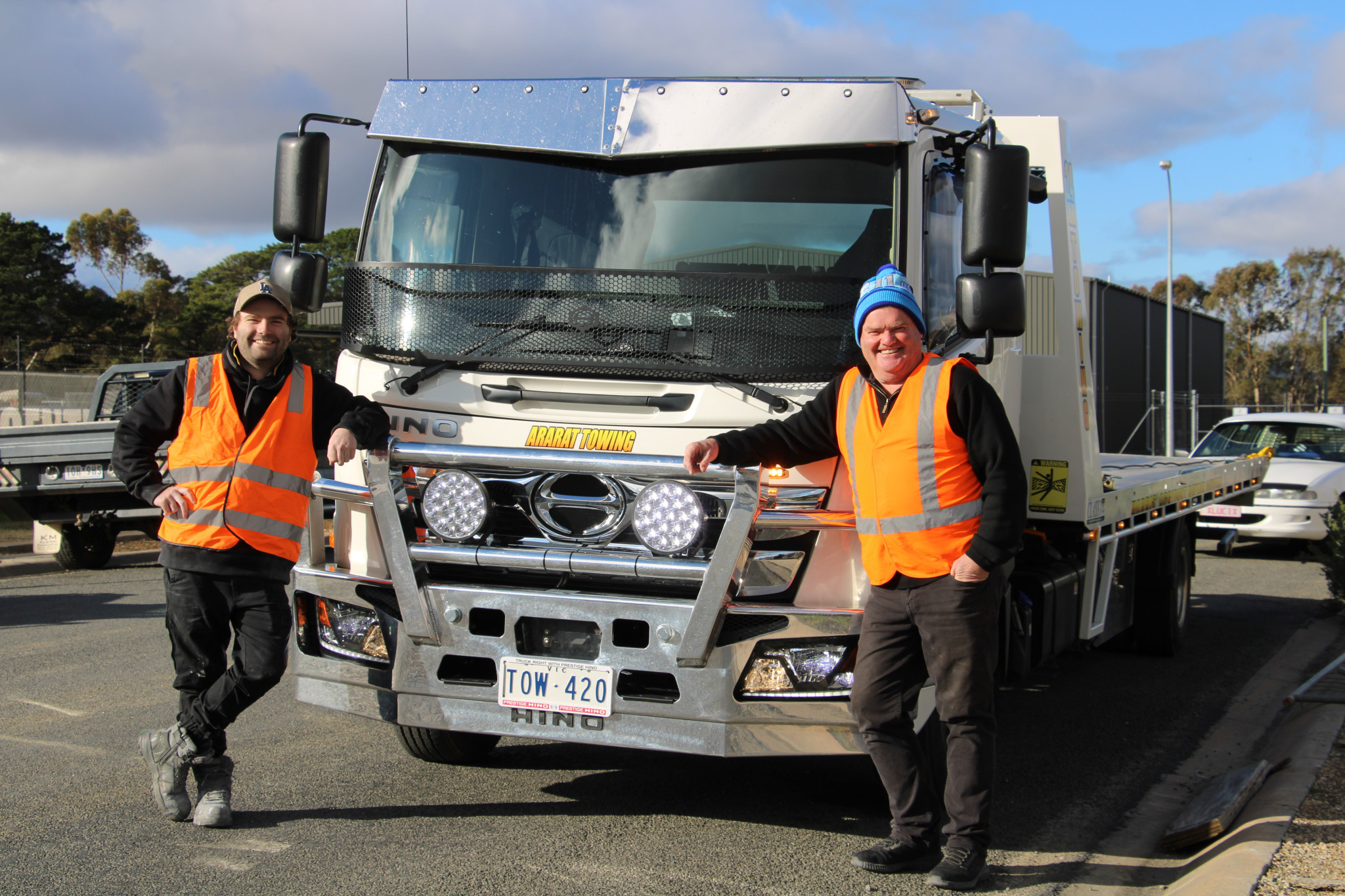 Sam and Ron Harris welcome the change to the Road Rule 79A which requires drivers to slow down to 40 km/h when passing stationary or slow-moving emergency, enforcement, and escort vehicles displaying flashing lights.