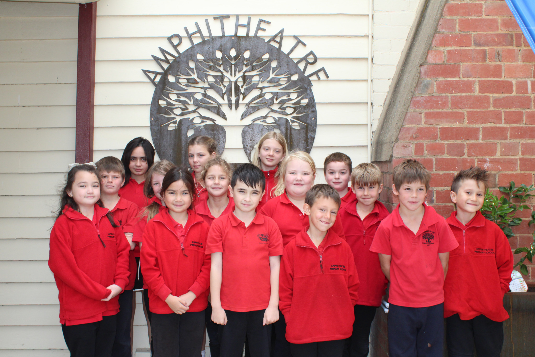 Students at Amphitheatre Primary School are excited about today's celebration.
