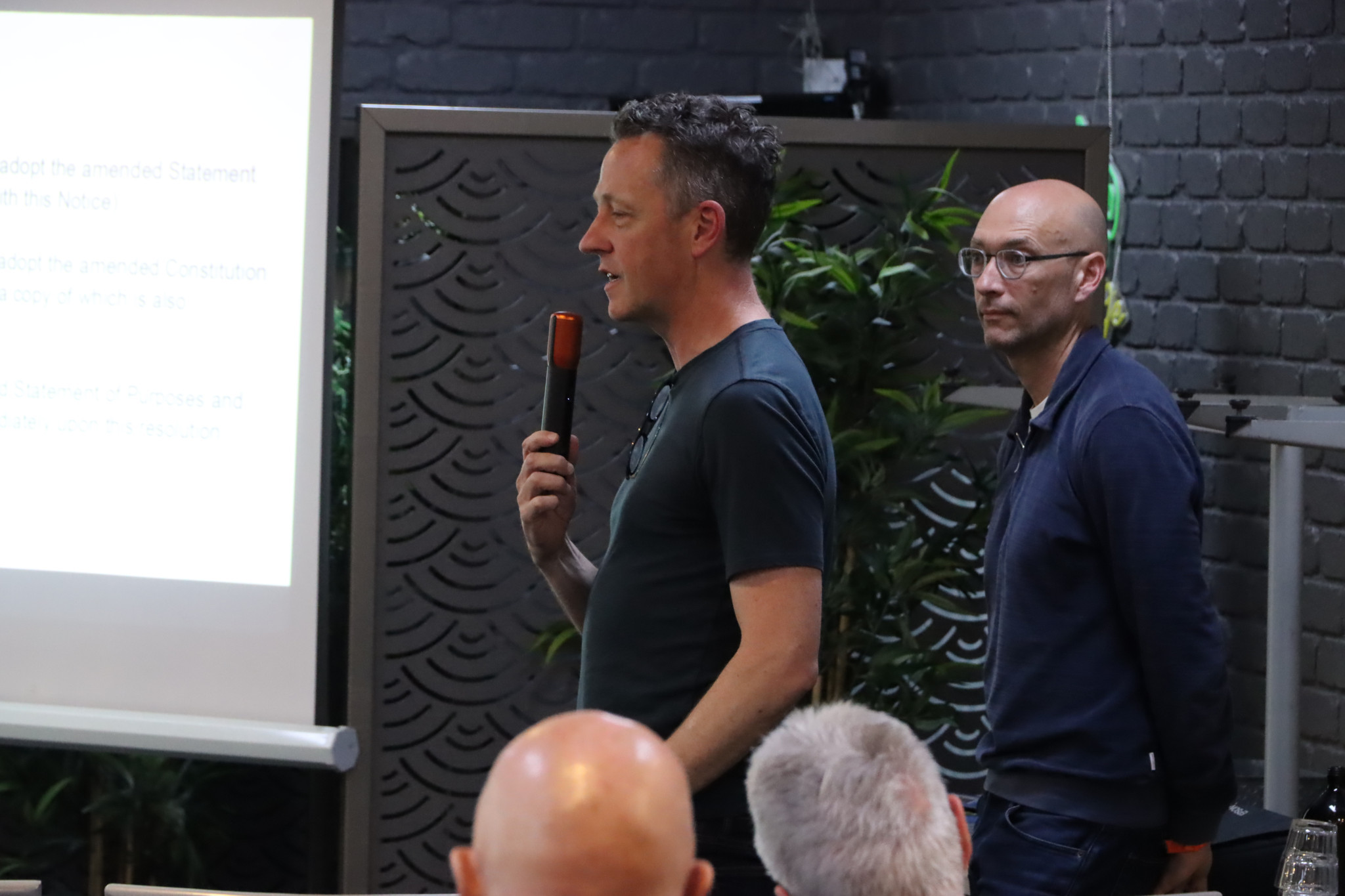 Adam Haddow and Michael Combs outline their vision for Chalambar Golf Club. Photo by Craig Wilson.