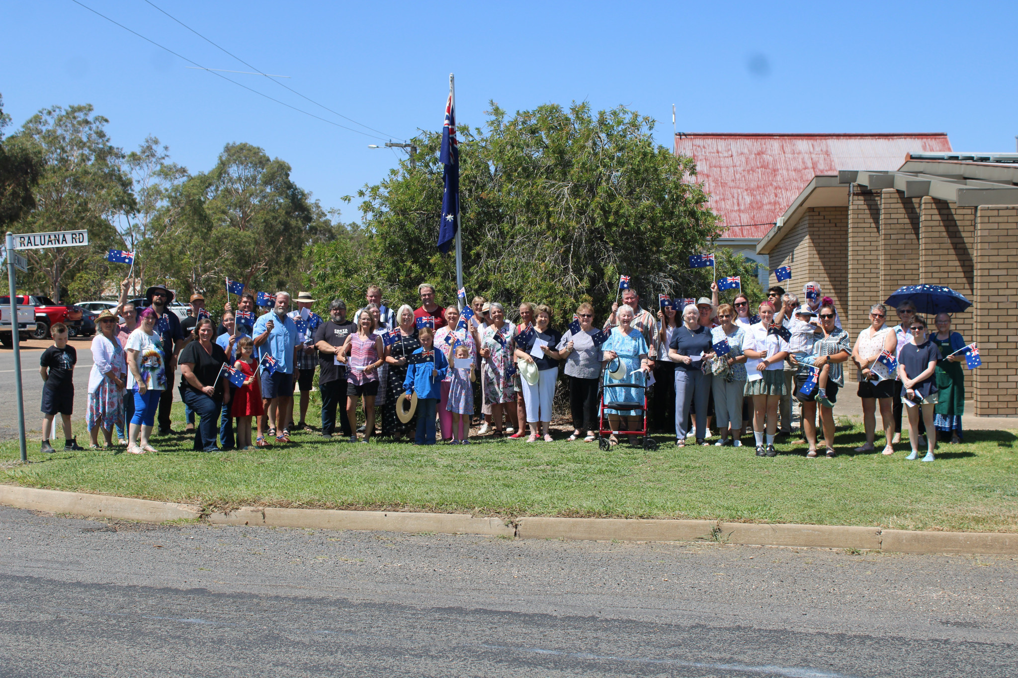 A crowd of just over 50 people celebrated Australia Day at Marnoo.