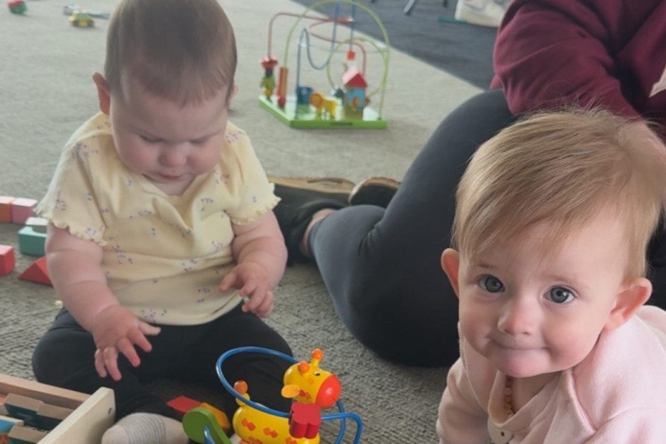 Opie and Kaylee playing together at Ararat Community Play Group