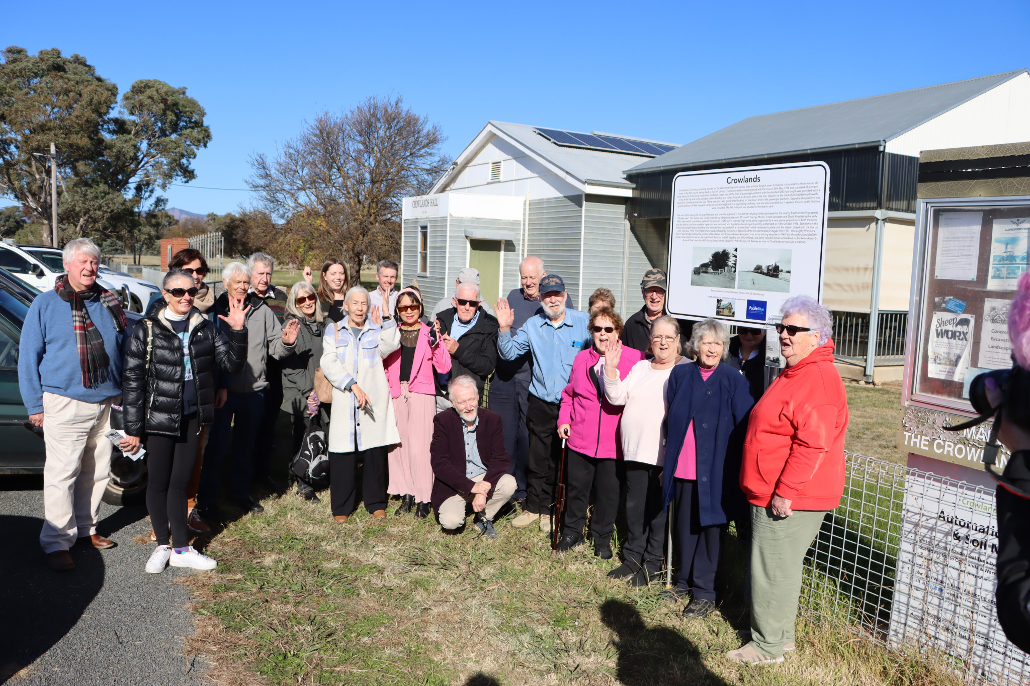 People from across the region gathered in Crowlands at the weekend for the launch of the signage project.