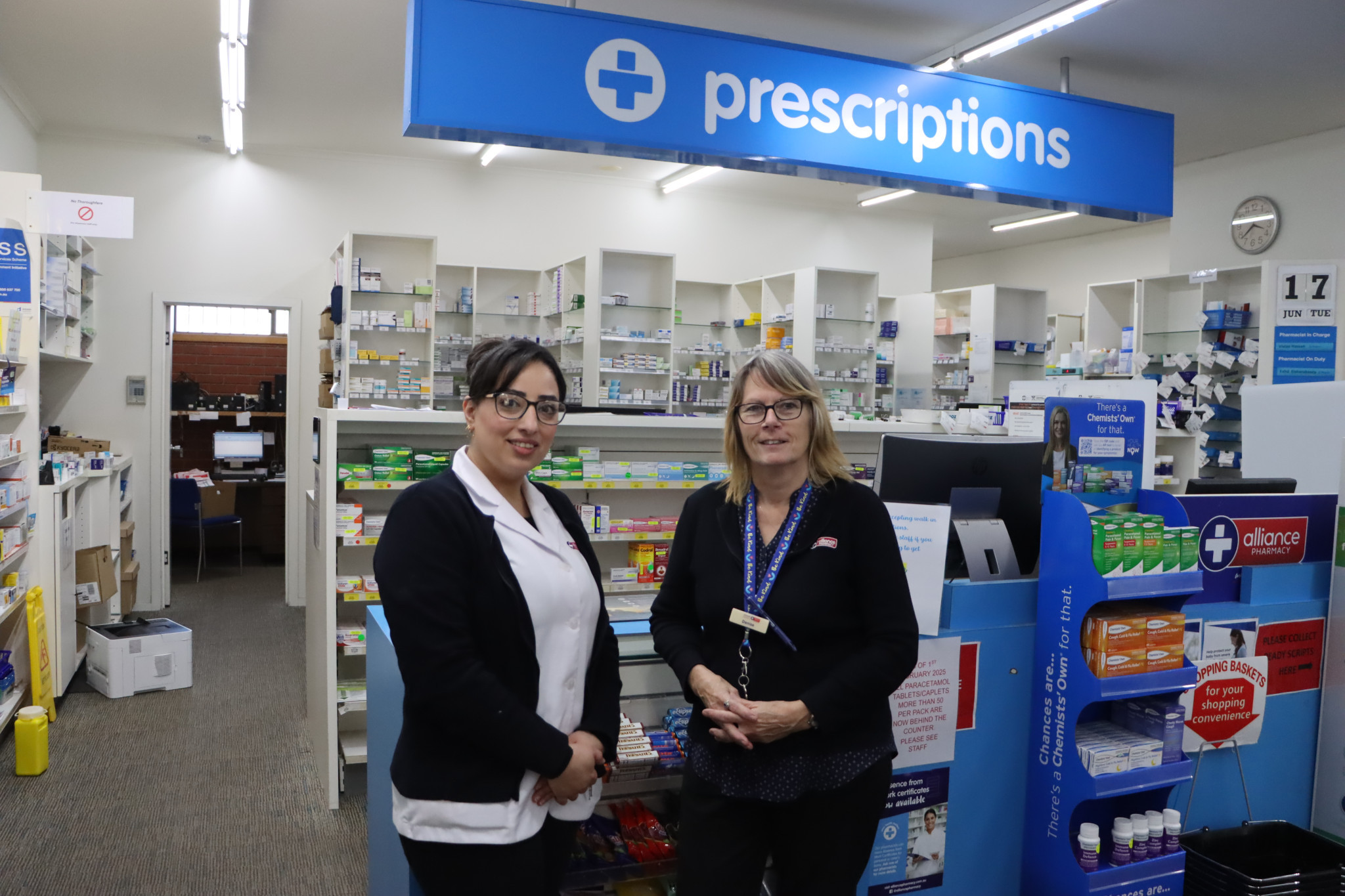 Vivien Hassan and Denise Craddock from Stawell Pharmacy are pleased the Community Pharmacy Program is to become permanent from July 1.