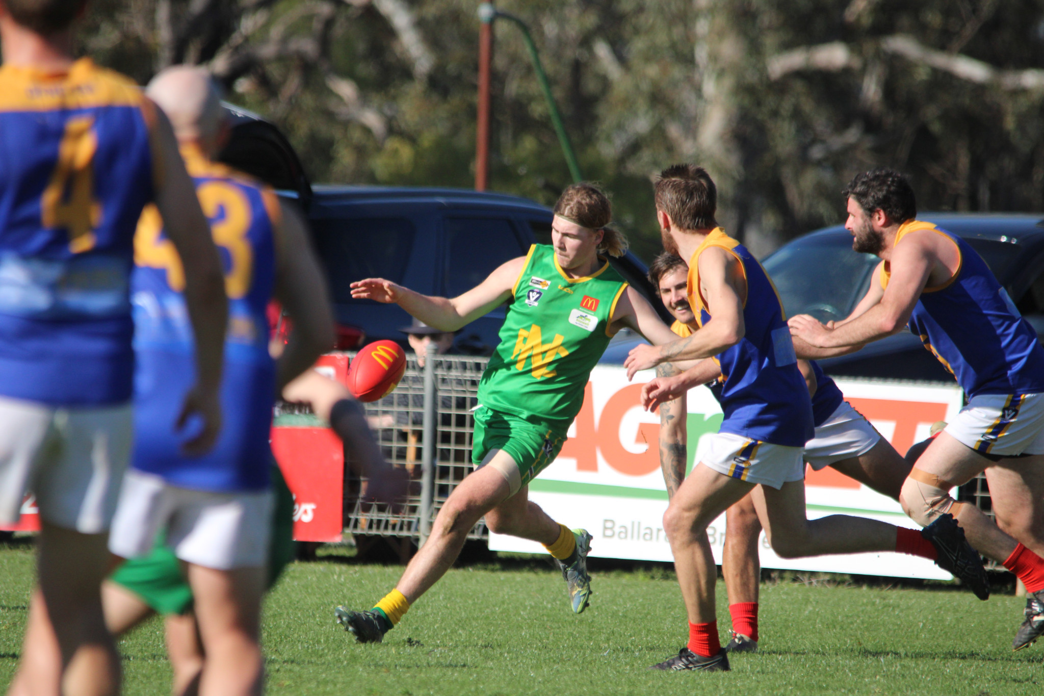 Grasshoppers' Oliver Notting snaps a beautiful goal. PHOTO: CHRIS GRAETZ