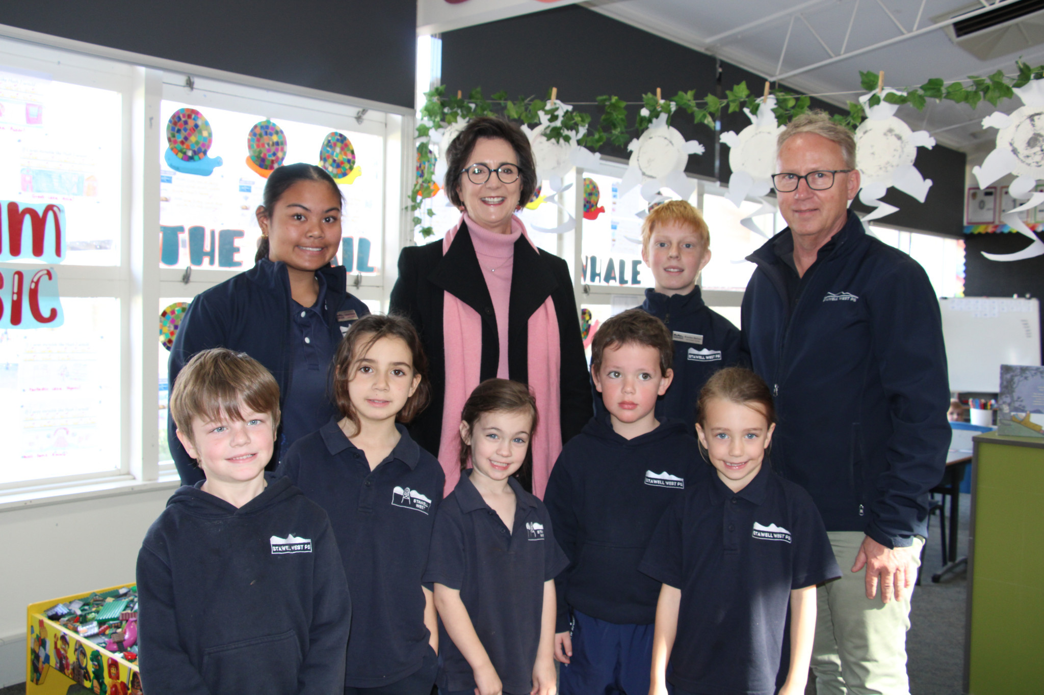 Member for Western Victoria Jacinta Ermacora joins students at Stawell West Primary school with Principal Anthony Cain to announce a multi million dollar upgrade.