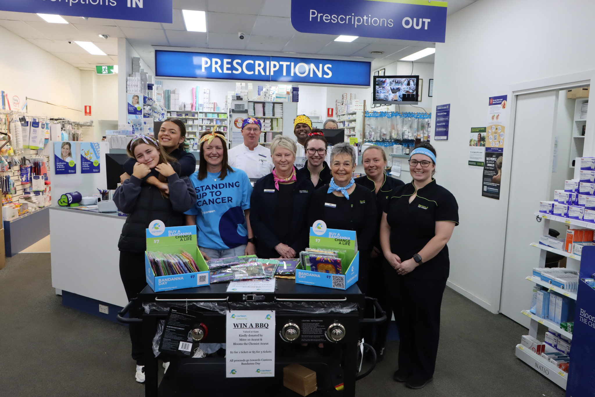 Staff from Ararat’s Blooms the Chemist are working hard through October to raise money for children’s cancer charity Canteen.