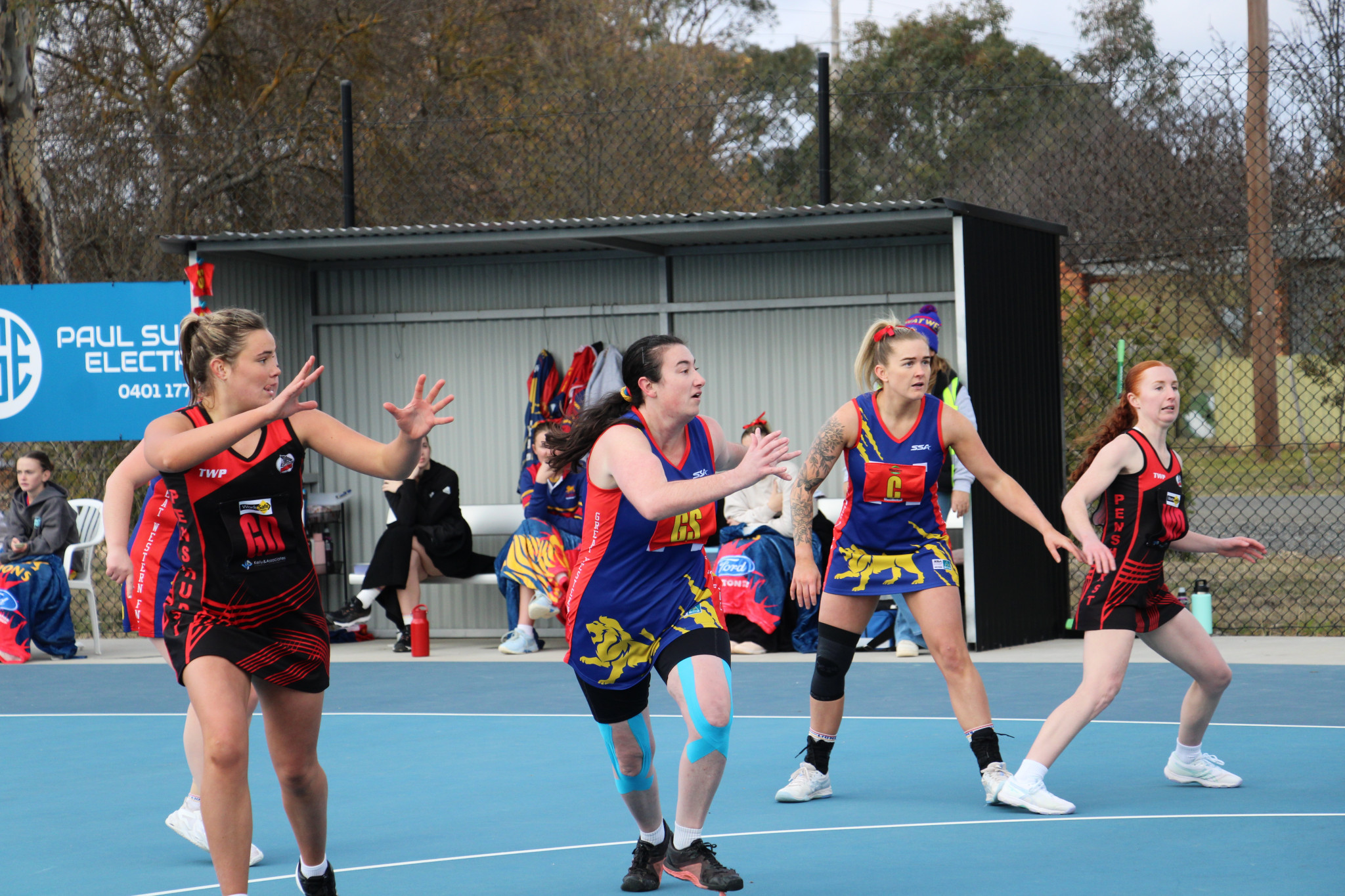 Amy Millar (Lions) tries to get herself open in the first quarter. She scored a game-high 28 goals. PHOTO: ELLEN ANDERSON