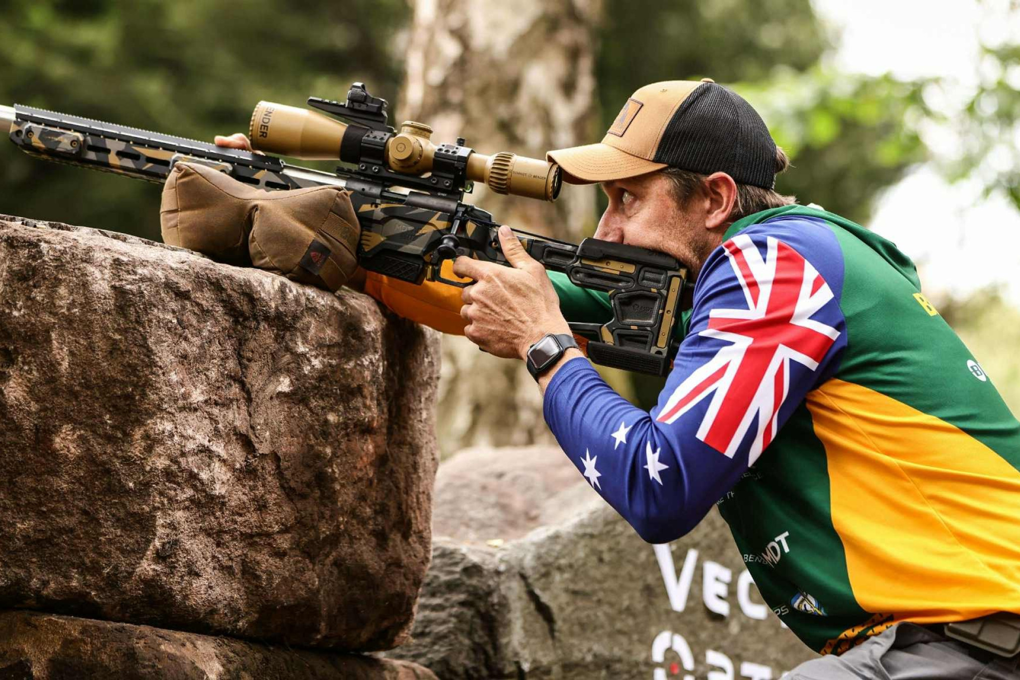 Michael Blackburn in action in the last stage of the IPRF 22LR Rimfire World Championship.