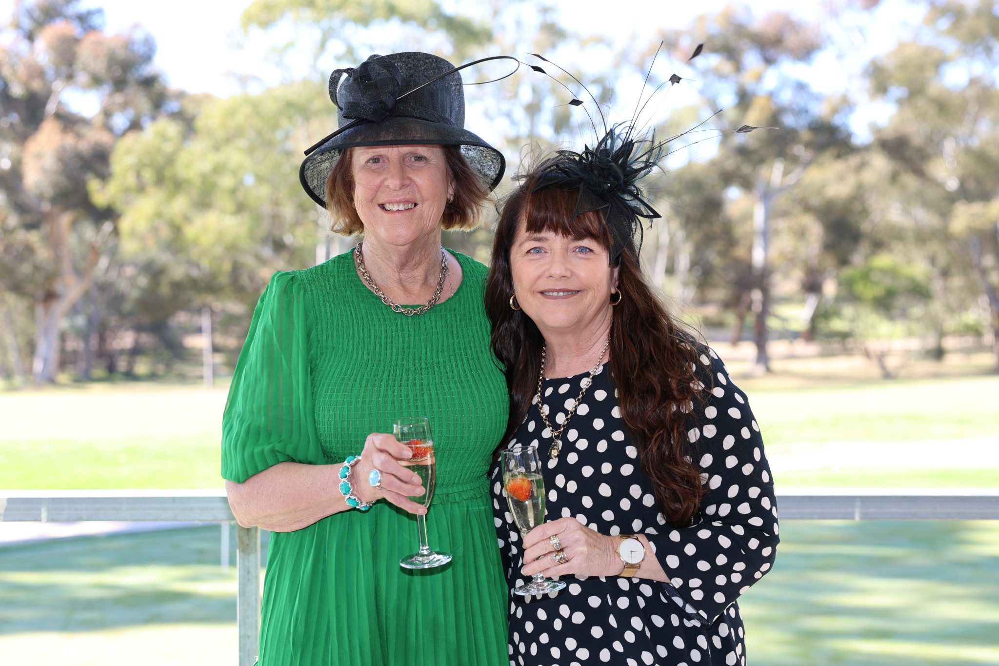 Helen Dean (left) and Mandi Hancock can't wait to see all their friends dressed up fancy for The Red Garters Oaks Day function at Stawell Golf Club on Thursday, November 6.