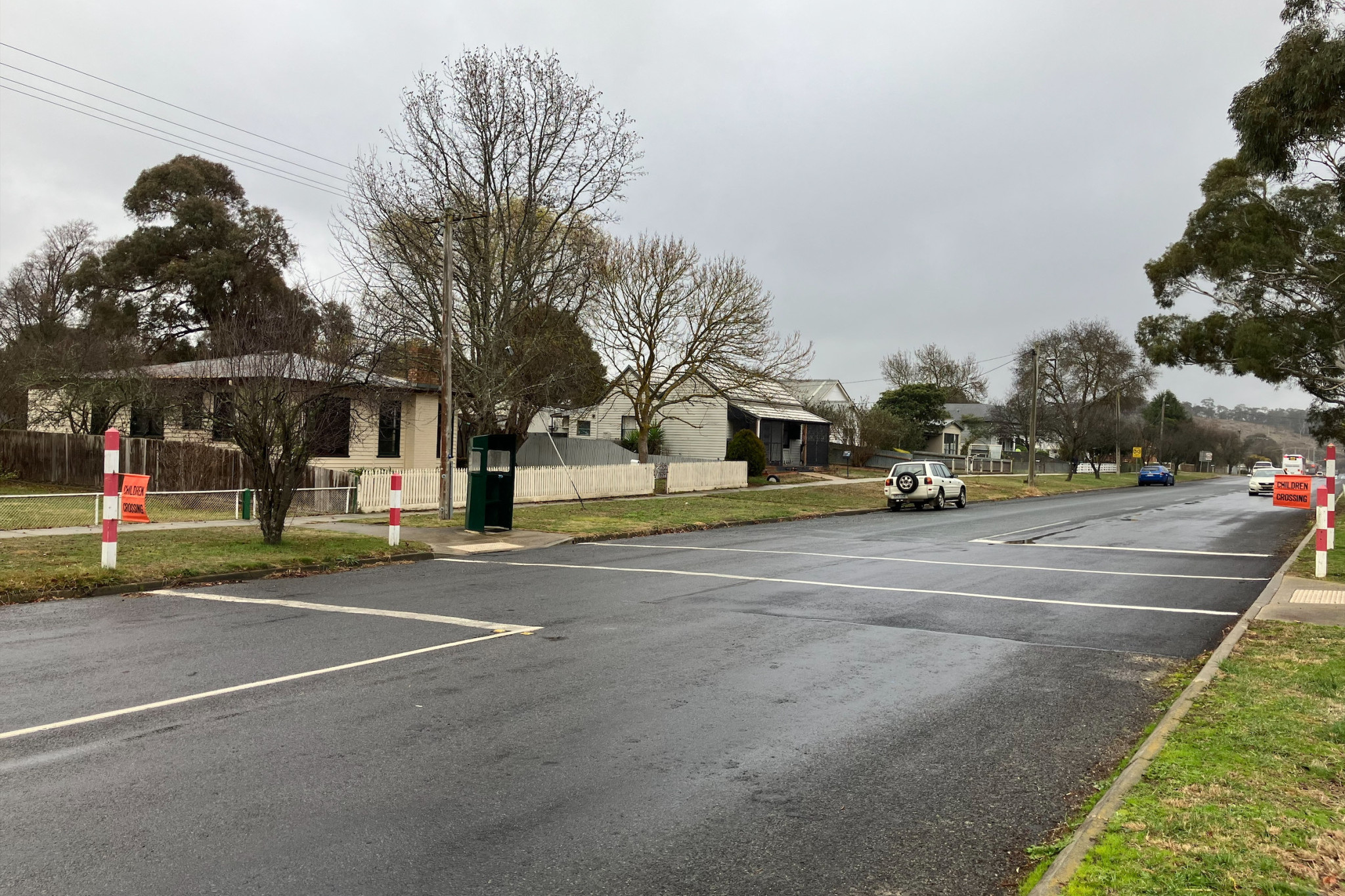 Work is underway to improve the safety of the school crossing in Lawerence Street Beaufort.