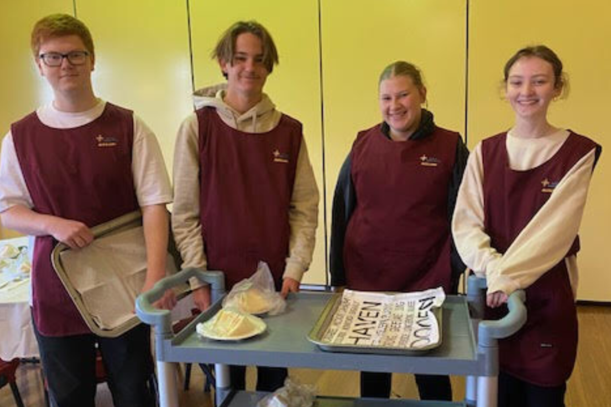 Stawell Secondary College students serve up lunch in the community as part of the Vocational Major program.