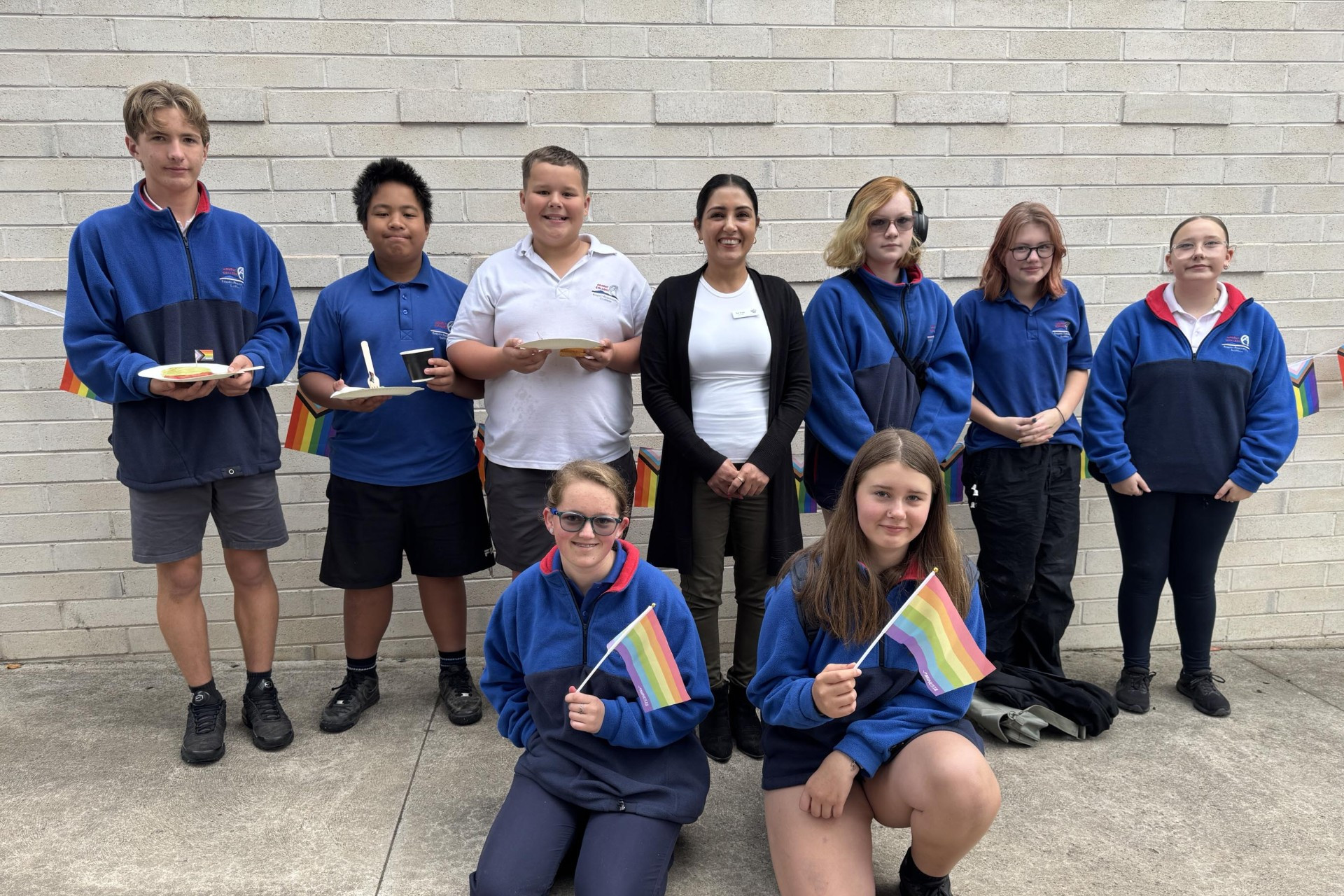 Students joined Cr Teli Kaur to mark IDAHOBIT Day at Ararat College.
