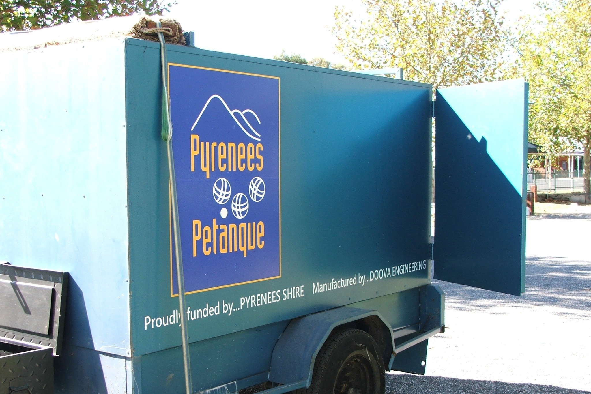 The Pyrenees Pétanque Club trailer was stolen from a locked shed in May.