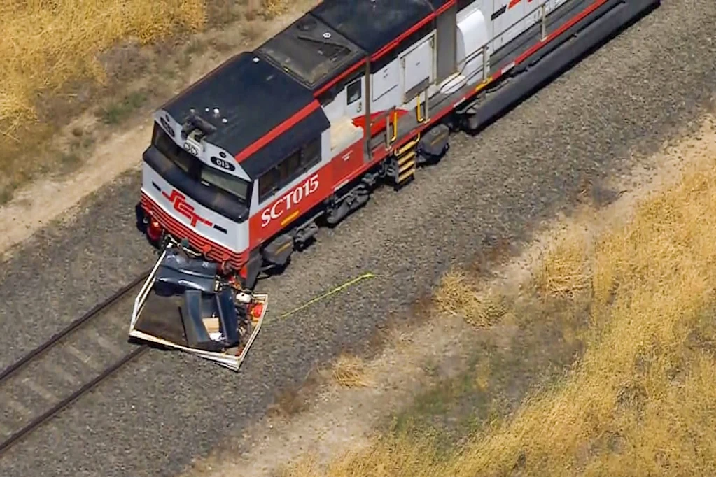 The accident at Cressy has claimed two lives. Photo Nine News.