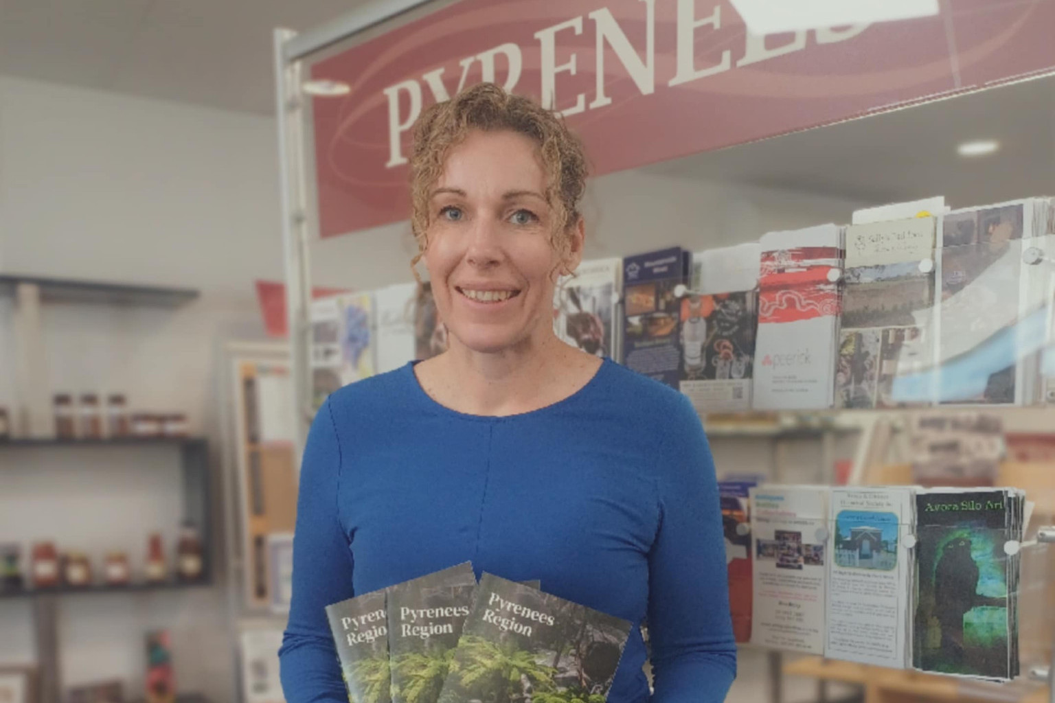 Pyrenees Shire Council Tourism Officer Alana Burge shows off the new visitors guide.
