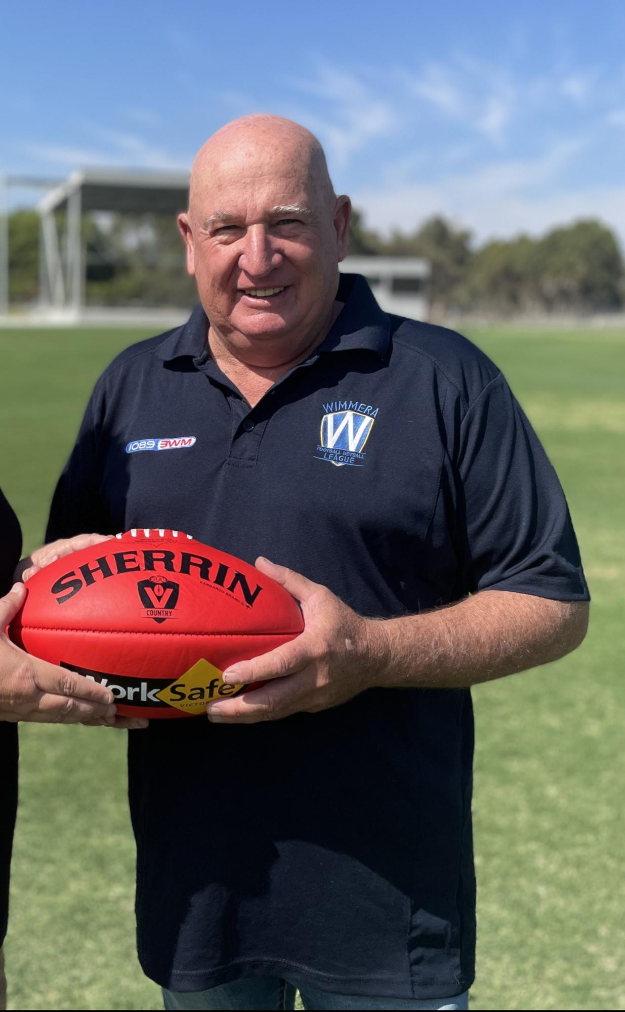WFNL and HDFNL operations manager Jennie French and WFNL chair Peter Ballagh at Horsham City Oval on Friday, February 7. Picture by Lucas Holmes