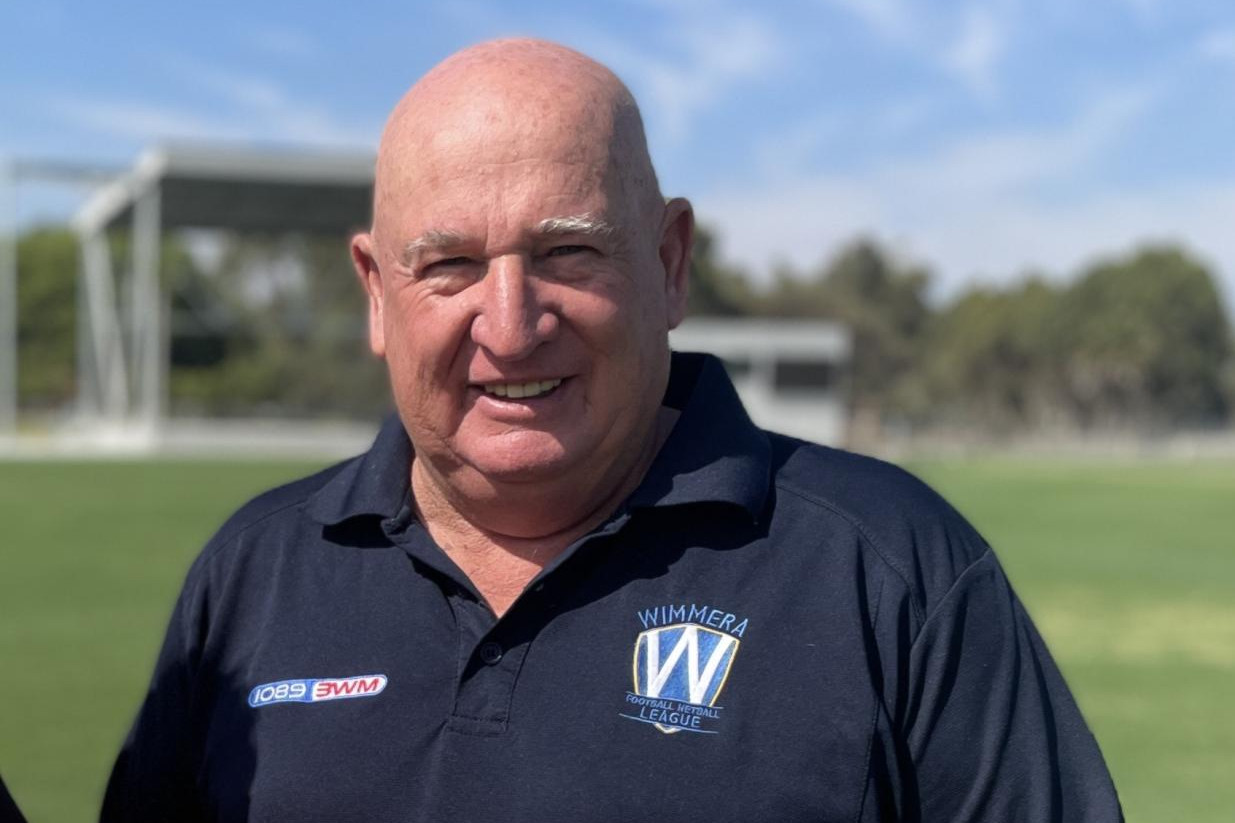 WFNL and HDFNL operations manager Jennie French and WFNL chair Peter Ballagh at Horsham City Oval on Friday, February 7. Picture by Lucas Holmes