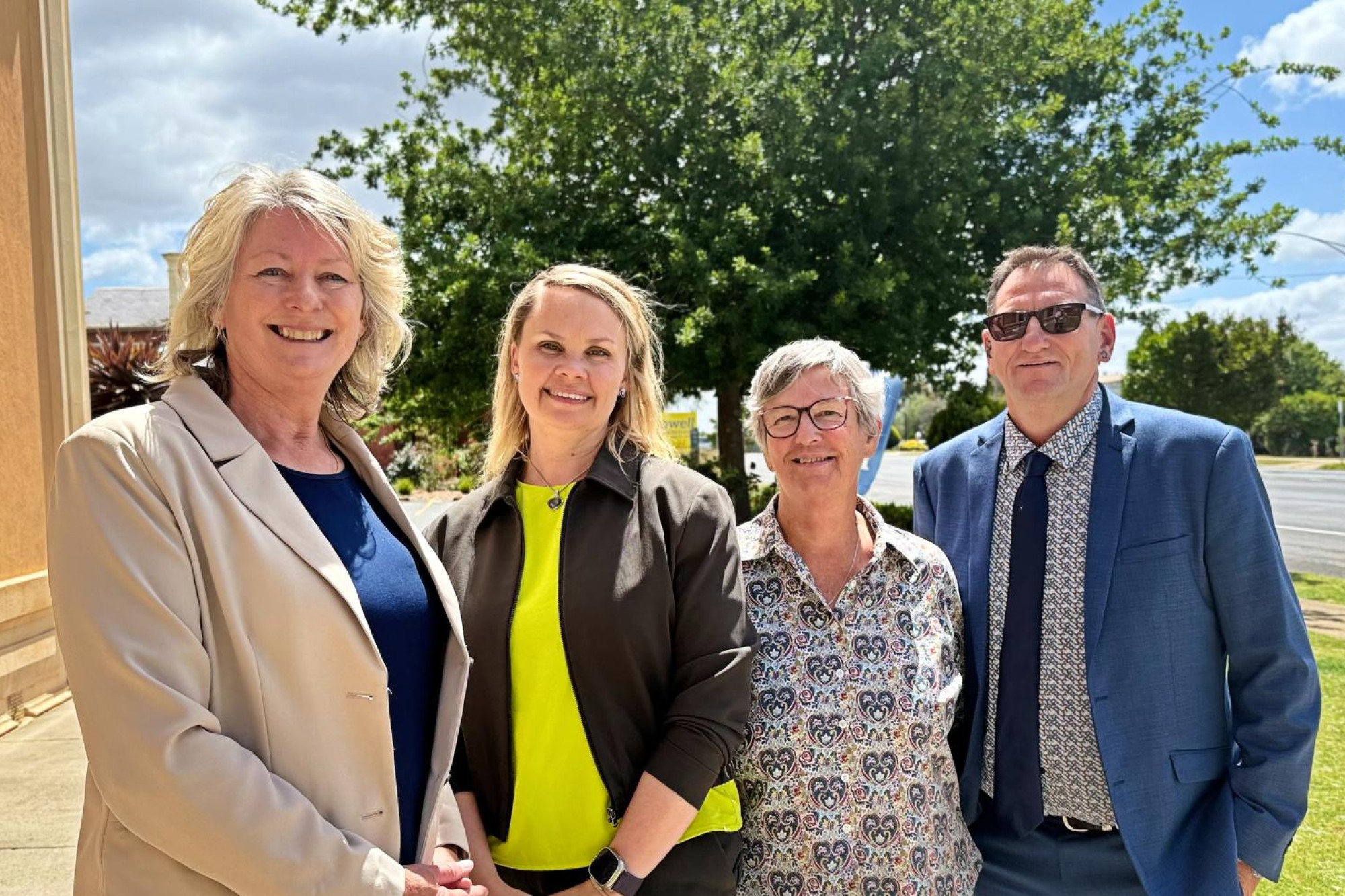 Cr Karen Hyslop, left, will be joined by Justine Hide, Jenny Greenberger and Jack Blake on a new-look Northern Grampians Shire Council. Kara Kara representatives Murray Emerson and Karen Probst will join them on November 13. Picture by Ben Fraser