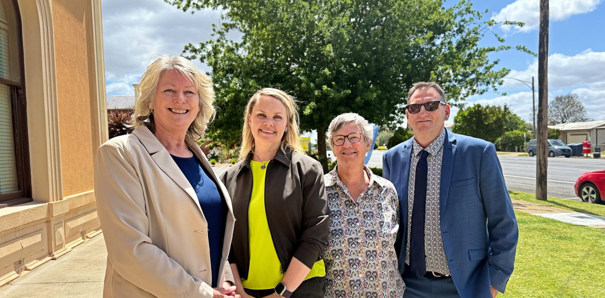 Cr Karen Hyslop, left, will be joined by Justine Hide, Jenny Greenberger and Jack Blake on a new-look Northern Grampians Shire Council. Kara Kara representatives Murray Emerson and Karen Probst will join them on November 13. Picture by Ben Fraser