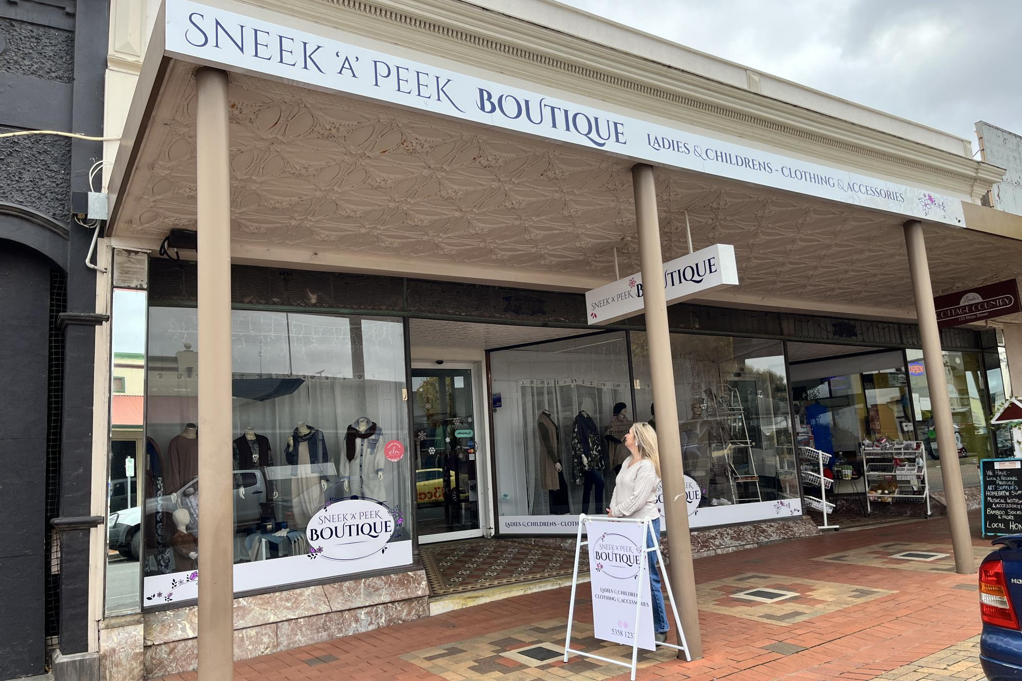 Adrienne Preston, owner of Sneek A Peek Clothing Boutique, applauded the Northern Grampians Shire Council's Shopfront Improvement Program. Picture supplied